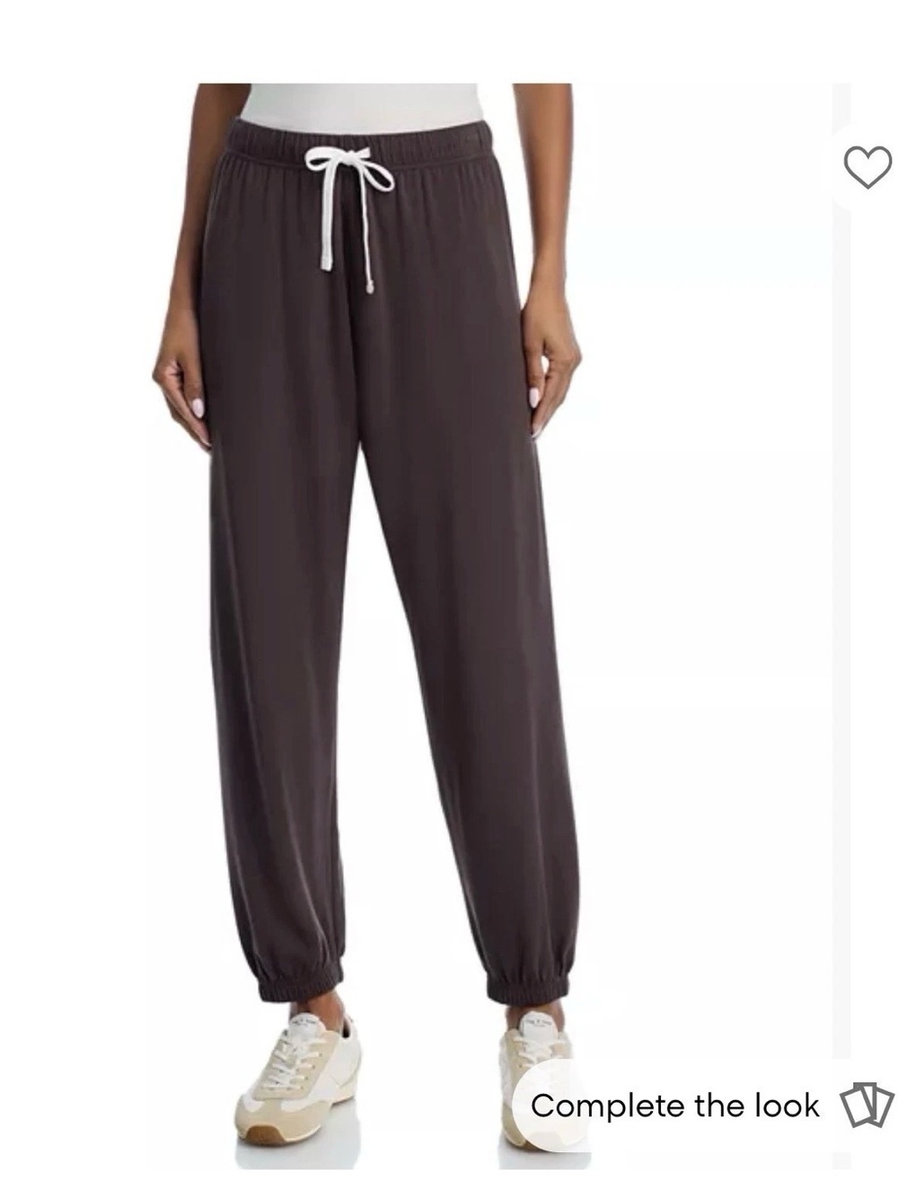Splits59 Oversized Andie Drawstring Jogger Sweatpants Dark Chocolate XS New